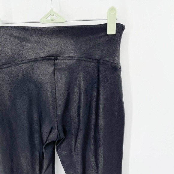 Spanx Ready-To-Wow Faux Leather Ankle Leggings‎ Sz S Black High Waisted Stretch - Picture 8 of 11